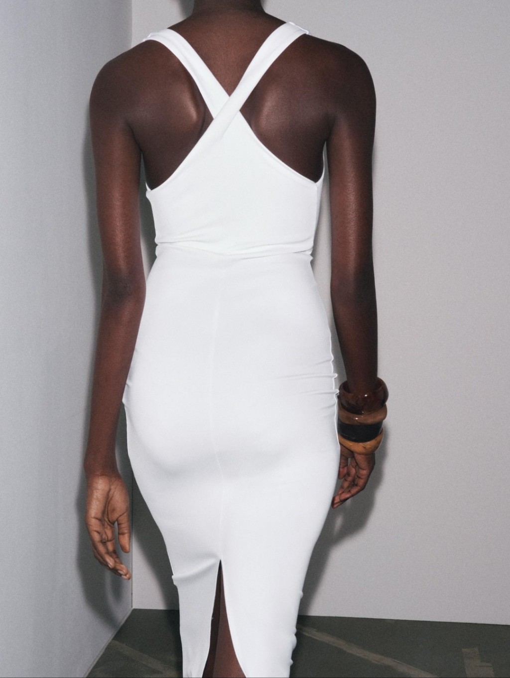 Zara Sleek White Tank Maxi Dress — image 2 of 6